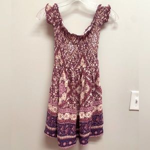 Pink Off-The-Shoulder Summer Dress